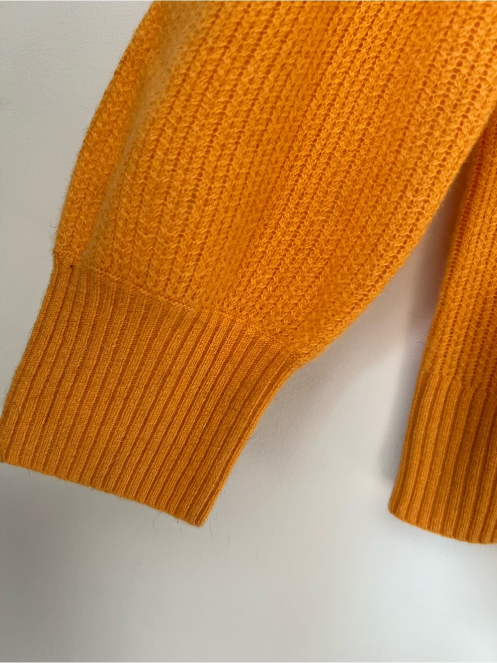 White & Warren 100% Cashmere Fine Knit Crewneck Sweater - Bright Fall Orange - Picture 8 of 12
